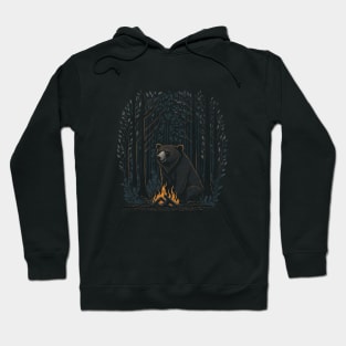 Bear by the fire Hoodie